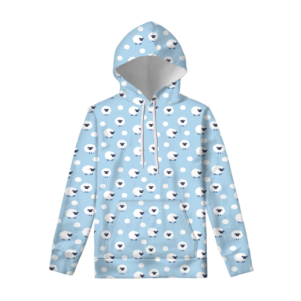 Cute Sheep Pattern Print Pullover Hoodie