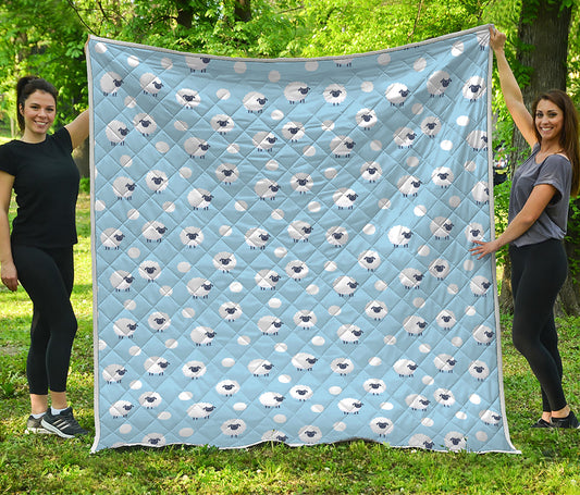Cute Sheep Pattern Print Quilt