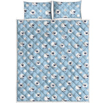 Cute Sheep Pattern Print Quilt Bed Set