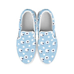 Cute Sheep Pattern Print White Slip On Shoes