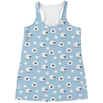 Cute Sheep Pattern Print Women's Racerback Tank Top
