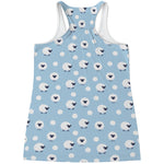 Cute Sheep Pattern Print Women's Racerback Tank Top