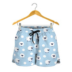 Cute Sheep Pattern Print Women's Shorts