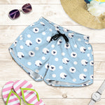 Cute Sheep Pattern Print Women's Shorts