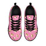 Cute Shih Tzu Pattern Print Black Sneakers