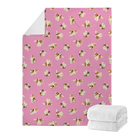 Cute Shih Tzu Pattern Print Blanket