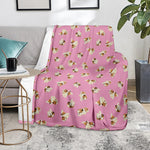 Cute Shih Tzu Pattern Print Blanket