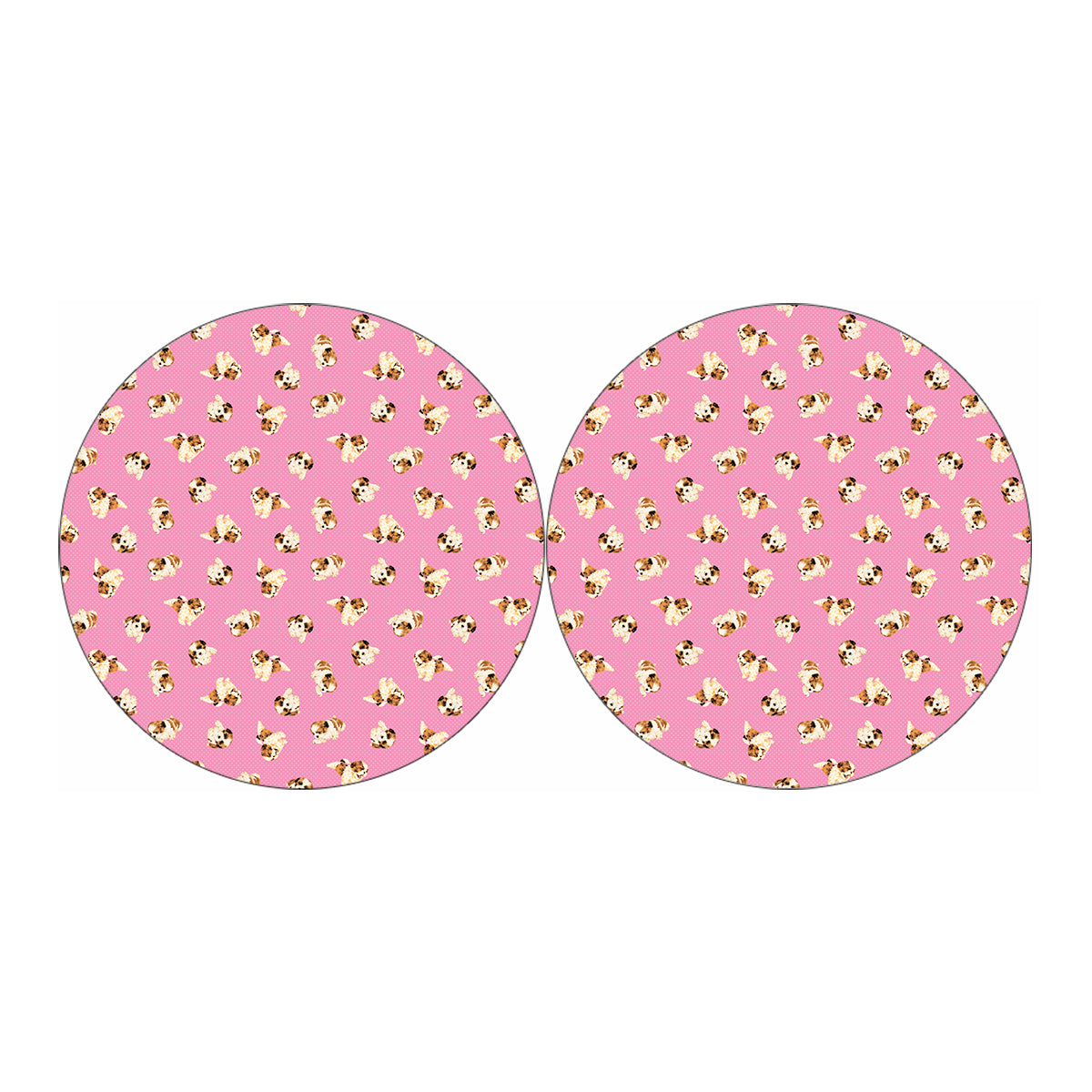 Cute Shih Tzu Pattern Print Car Coasters