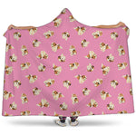 Cute Shih Tzu Pattern Print Hooded Blanket