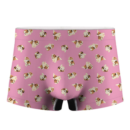Cute Shih Tzu Pattern Print Men's Boxer Briefs