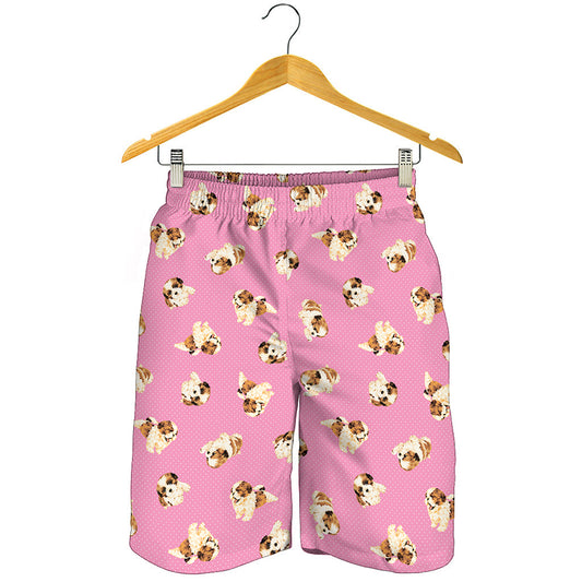 Cute Shih Tzu Pattern Print Men's Shorts