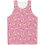 Cute Shih Tzu Pattern Print Men's Tank Top