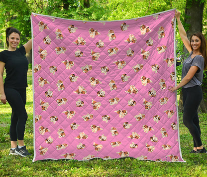 Cute Shih Tzu Pattern Print Quilt