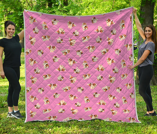 Cute Shih Tzu Pattern Print Quilt
