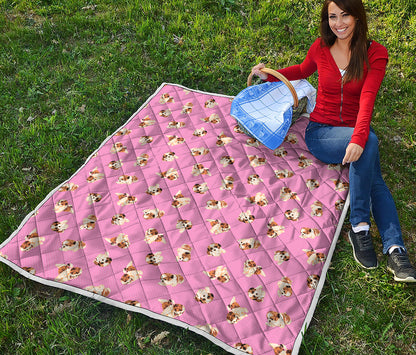 Cute Shih Tzu Pattern Print Quilt