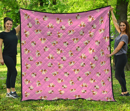 Cute Shih Tzu Pattern Print Quilt