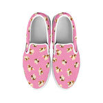 Cute Shih Tzu Pattern Print White Slip On Shoes