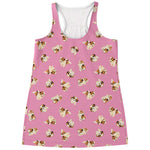 Cute Shih Tzu Pattern Print Women's Racerback Tank Top