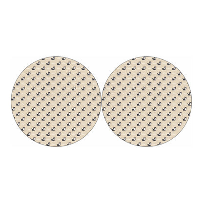 Cute Siberian Husky Pattern Print Car Coasters