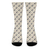 Cute Siberian Husky Pattern Print Crew Socks