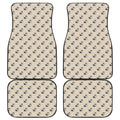 Cute Siberian Husky Pattern Print Front and Back Car Floor Mats