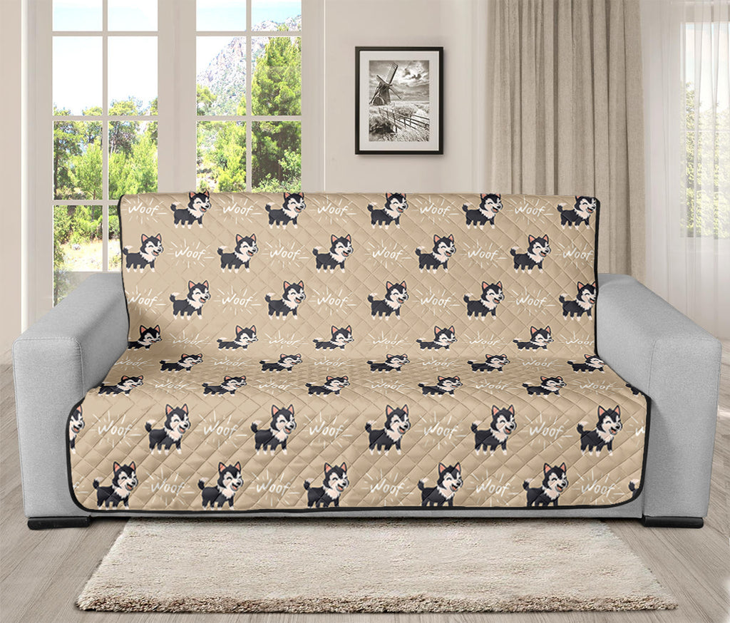 Cute Siberian Husky Pattern Print Futon Protector