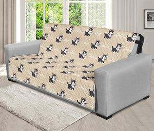 Cute Siberian Husky Pattern Print Futon Protector