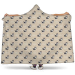 Cute Siberian Husky Pattern Print Hooded Blanket