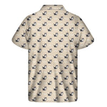 Cute Siberian Husky Pattern Print Men's Short Sleeve Shirt