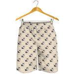 Cute Siberian Husky Pattern Print Men's Shorts