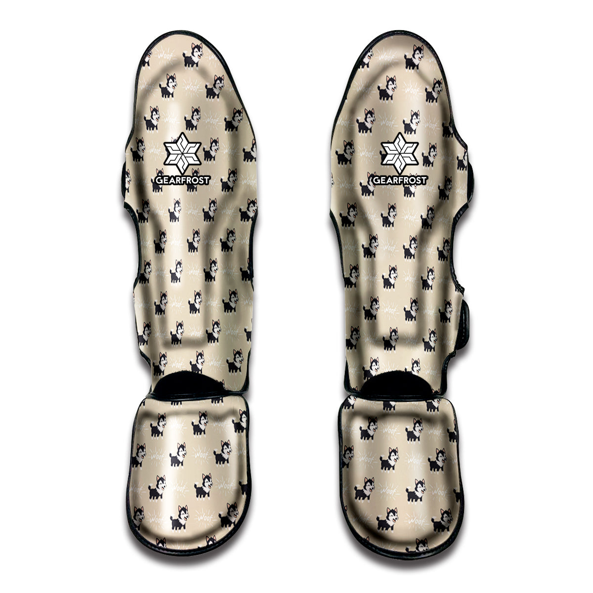 Cute Siberian Husky Pattern Print Muay Thai Shin Guard