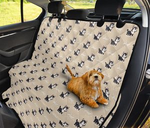 Cute Siberian Husky Pattern Print Pet Car Back Seat Cover