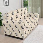 Cute Siberian Husky Pattern Print Sofa Cover