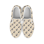 Cute Siberian Husky Pattern Print White Slip On Shoes