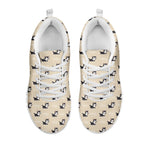 Cute Siberian Husky Pattern Print White Sneakers