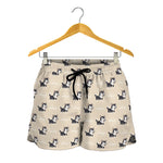 Cute Siberian Husky Pattern Print Women's Shorts
