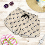 Cute Siberian Husky Pattern Print Women's Shorts