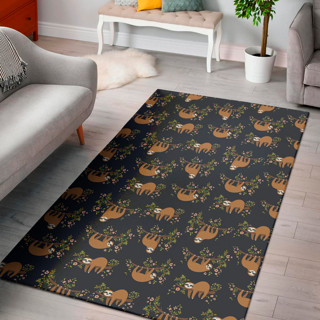 Cute Sloth Pattern Print Area Rug