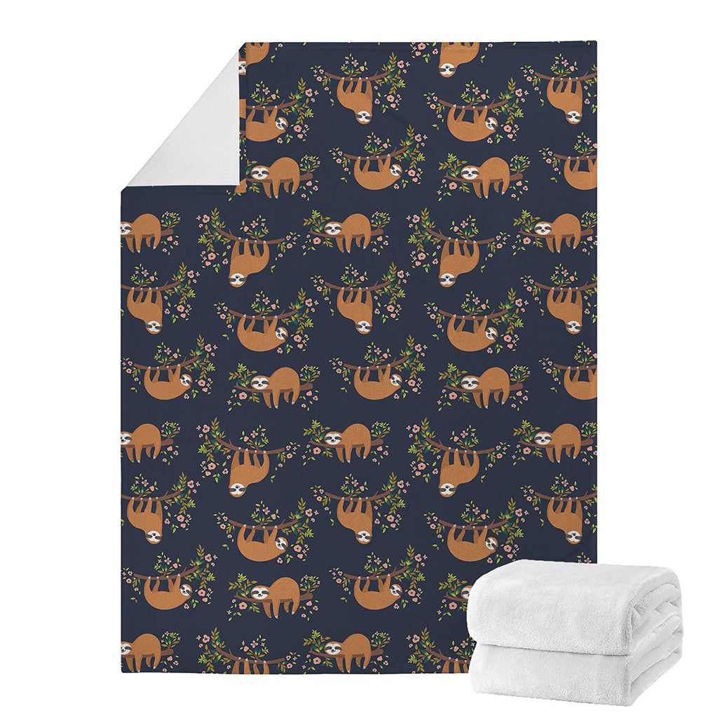 Cute Sloth Pattern Print Blanket