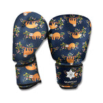 Cute Sloth Pattern Print Boxing Gloves