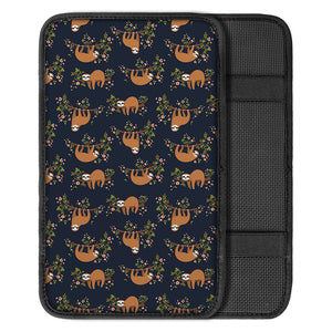 Cute Sloth Pattern Print Car Center Console Cover