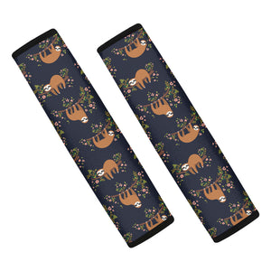 Cute Sloth Pattern Print Car Seat Belt Covers