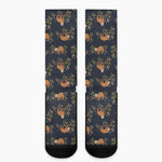 Cute Sloth Pattern Print Crew Socks