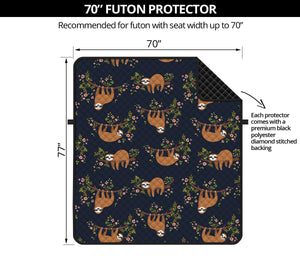 Cute Sloth Pattern Print Futon Protector