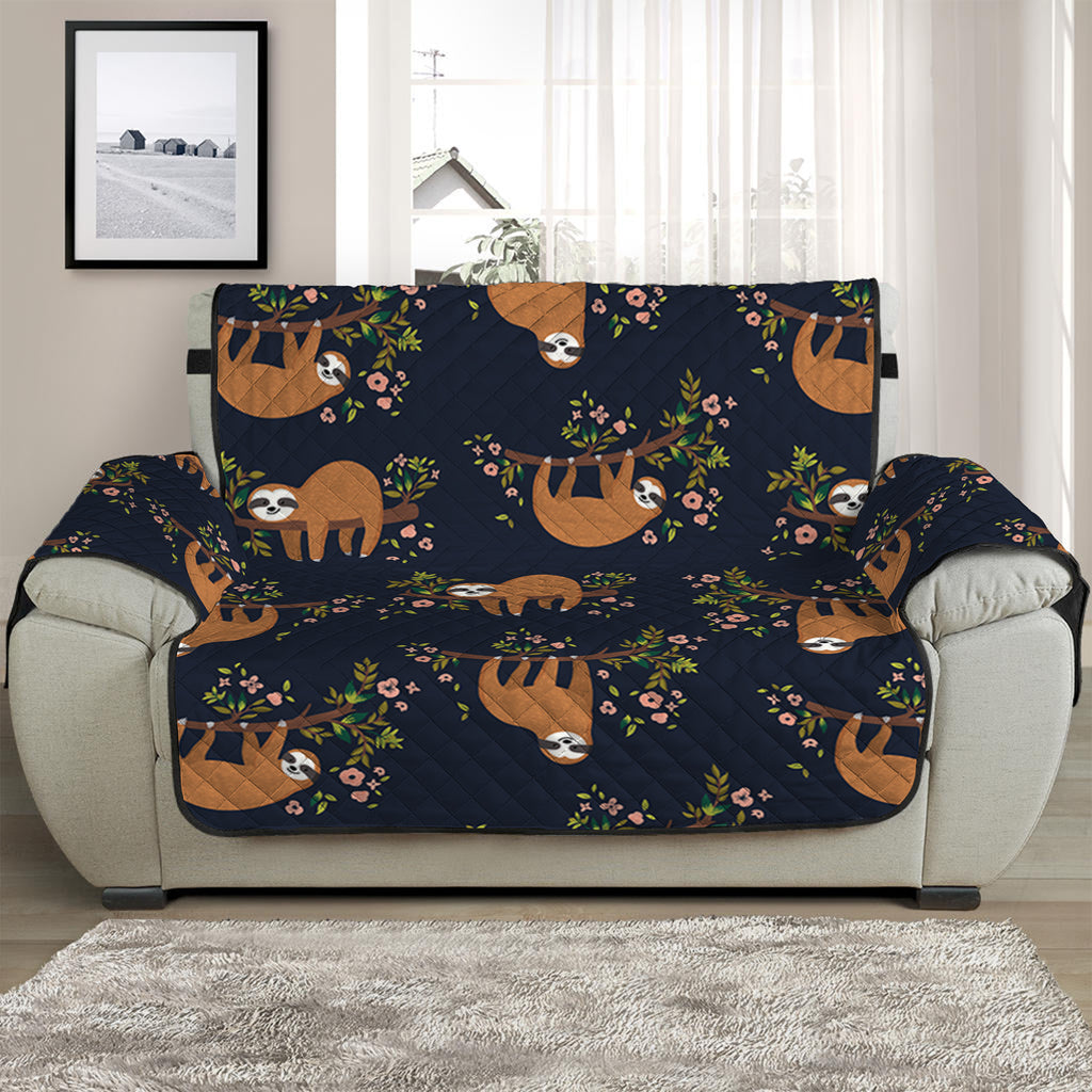 Cute Sloth Pattern Print Half Sofa Protector