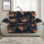 Cute Sloth Pattern Print Half Sofa Protector