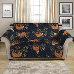 Cute Sloth Pattern Print Loveseat Protector