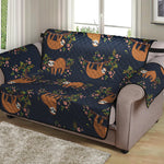 Cute Sloth Pattern Print Loveseat Protector