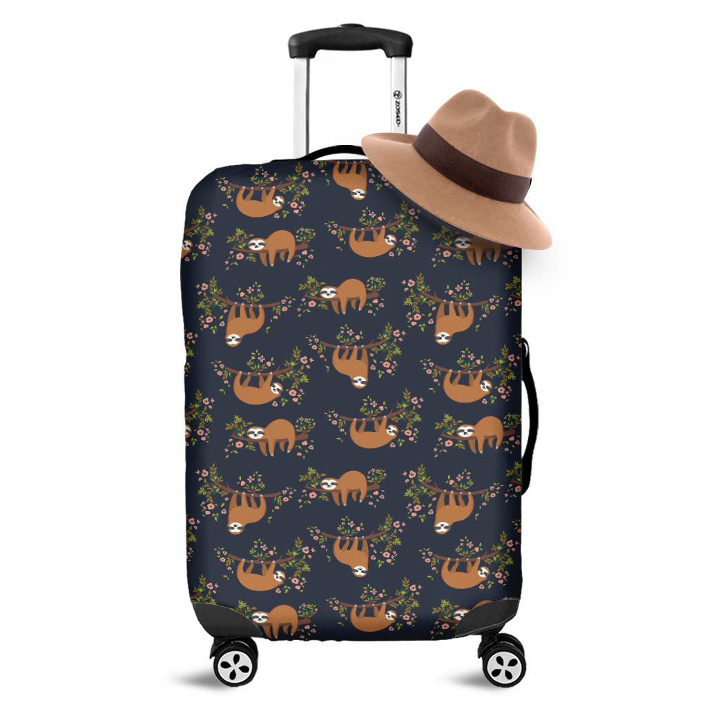 Cute Sloth Pattern Print Luggage Cover