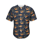 Cute Sloth Pattern Print Men's Baseball Jersey